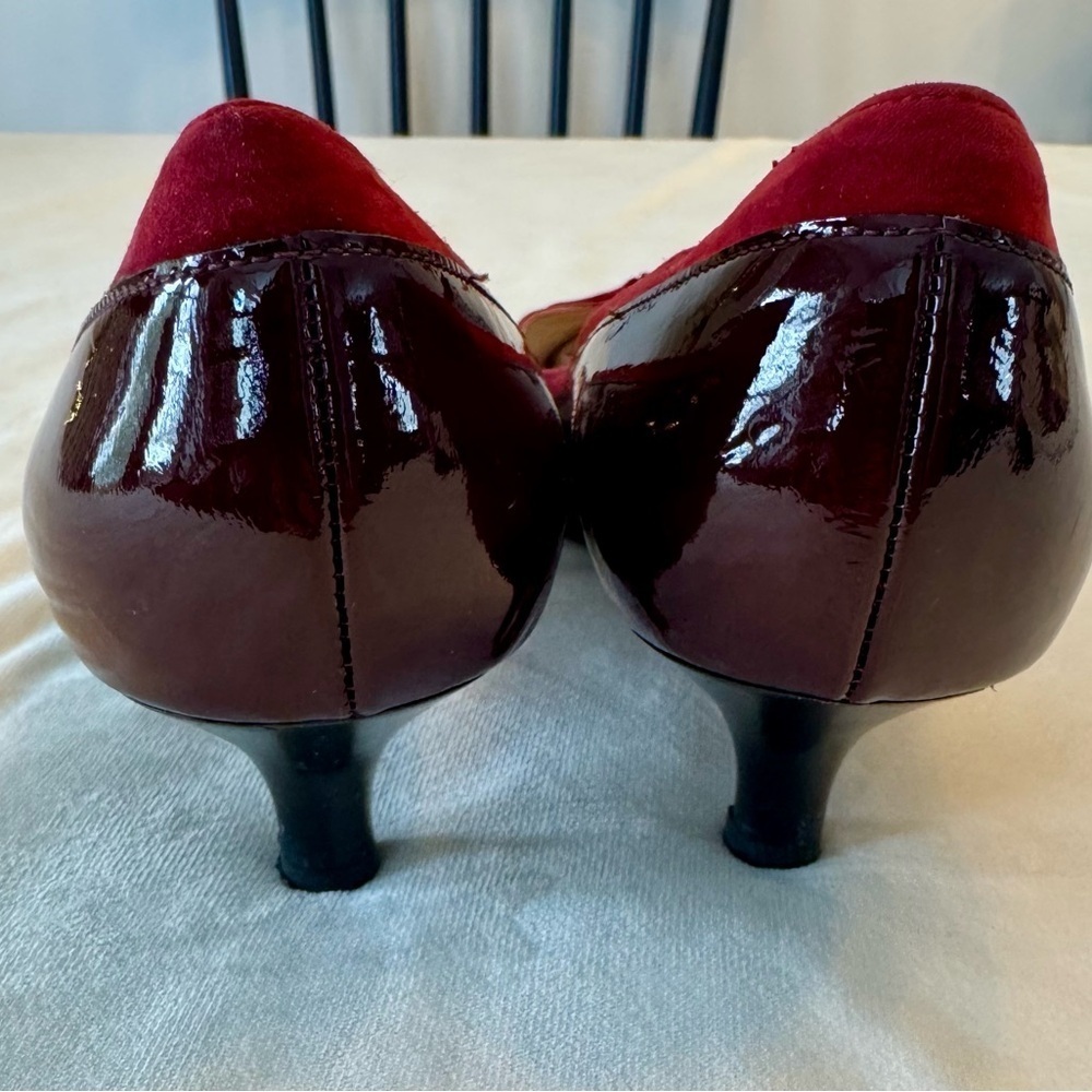 Peter Kaiser Patent Burgundy Kitten Heel Pump with Bow Detail, sz 9 (UK 6.5) - Picture 6 of 14